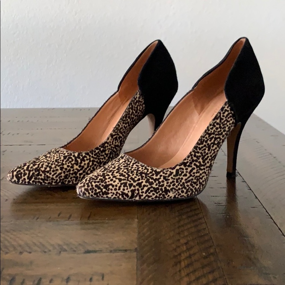 Madewell Maddie Calf Hair & Suede Heels